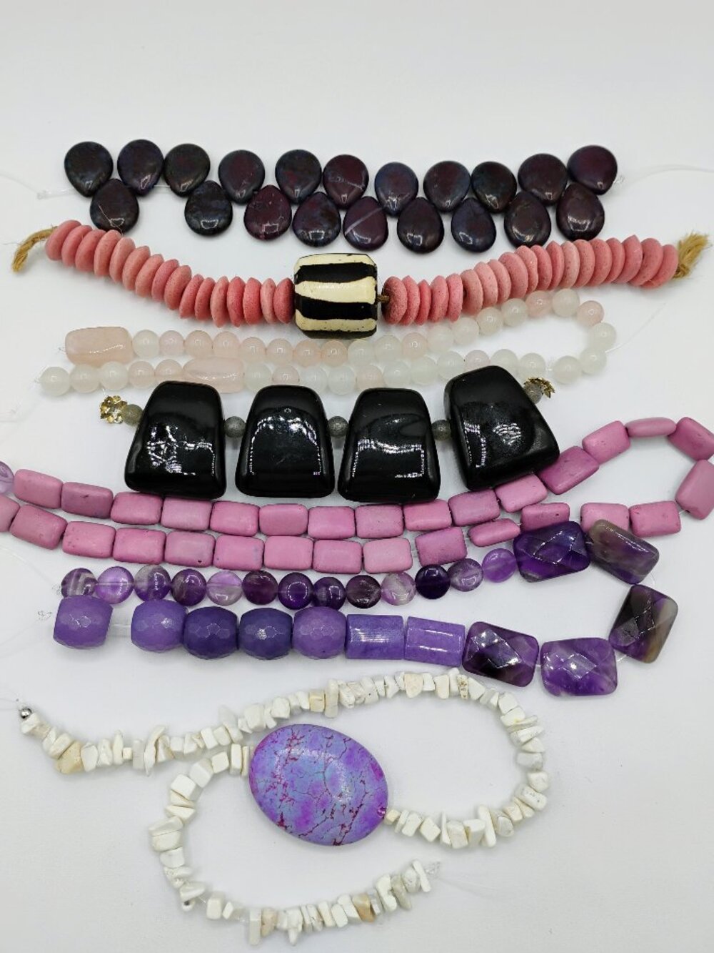 Mixed beads detash lot 7 strands